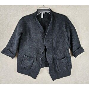 Nap Loungewear Women's Cashmere Cardigan Sweater Black Size XXS